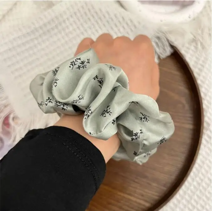 Французская винтажная атласная повязка на волосы с кольцом для большого