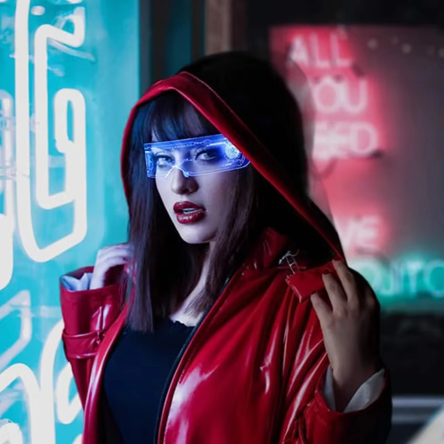 Вечерние забавные крутые светодиодные солнцезащитные очки Rave со светодиодной