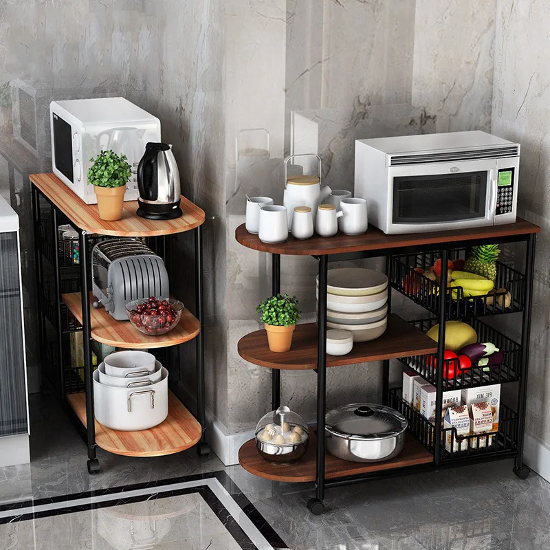 

Bathroom Storage Rack 2021 New Storage Rack Kitchen Storage Rack Household Supplies Storage Rack Floor-Standing Multi-Layer Micr