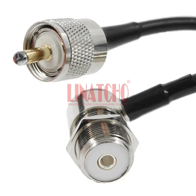 3 Meters 10FT SYWV-50-3 RG58 PL259 UHF Male to SO239 Female Car Mobile Radio Antenna Cable