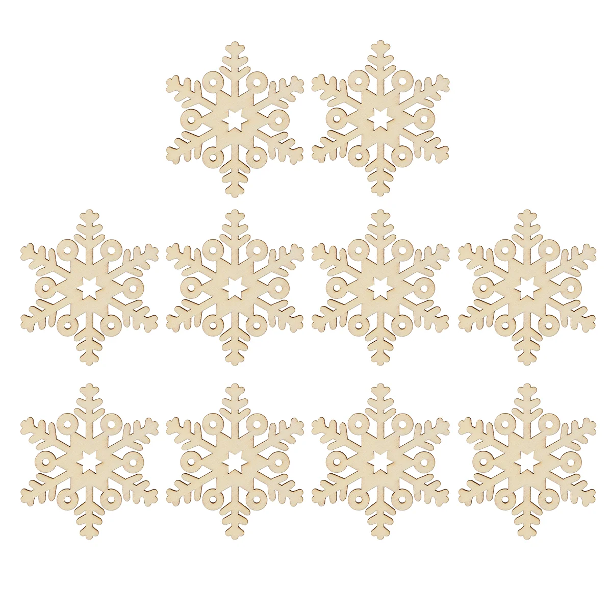 

10pcs Christmas Ornaments Hanging Snowflake Xmas Decorations with Ropes