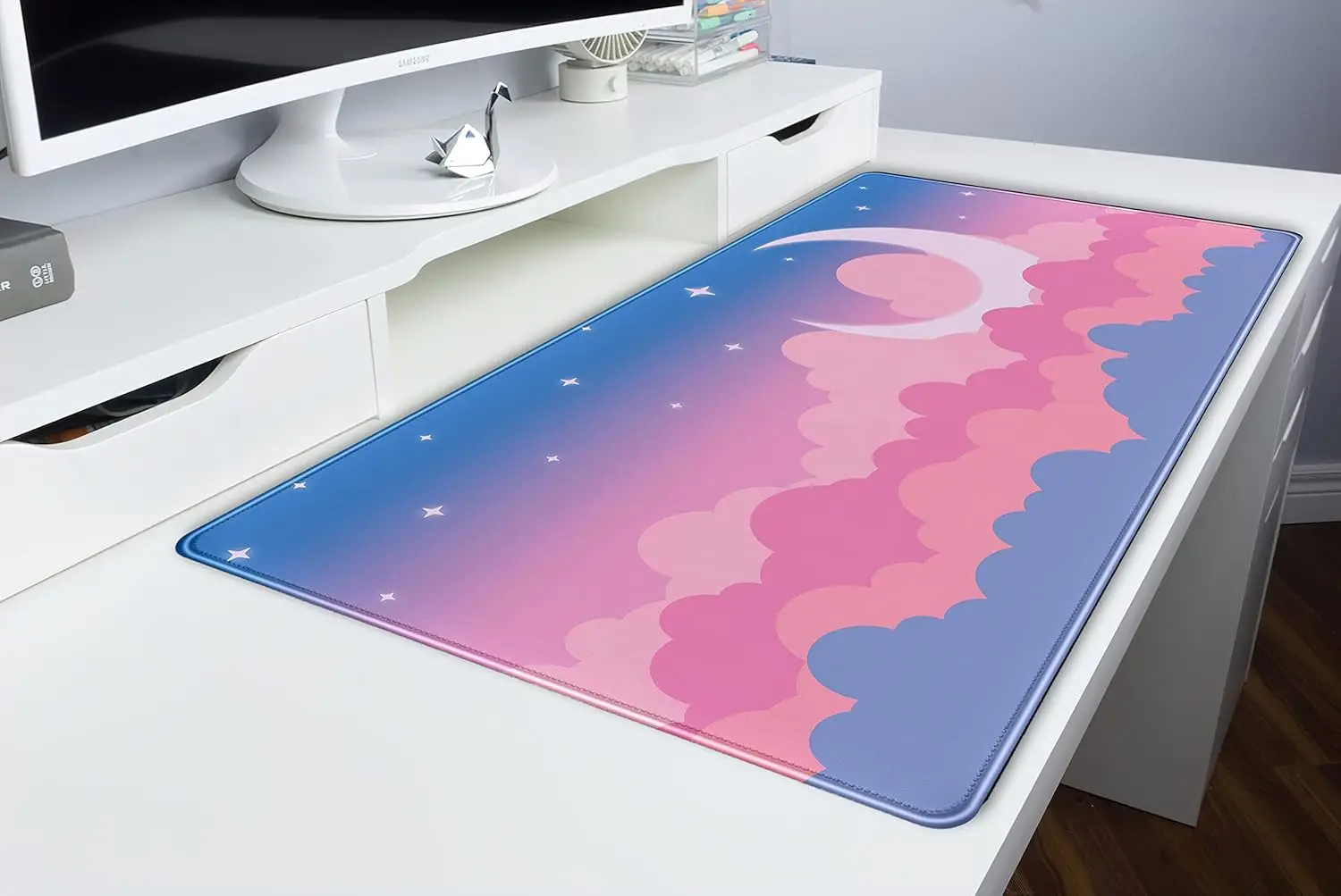 Large Blue Sky XXL Mousepad Cute Clouds Desk Mat Kawaii Pad Gaming Mouse Keyboard Computer for Decor
