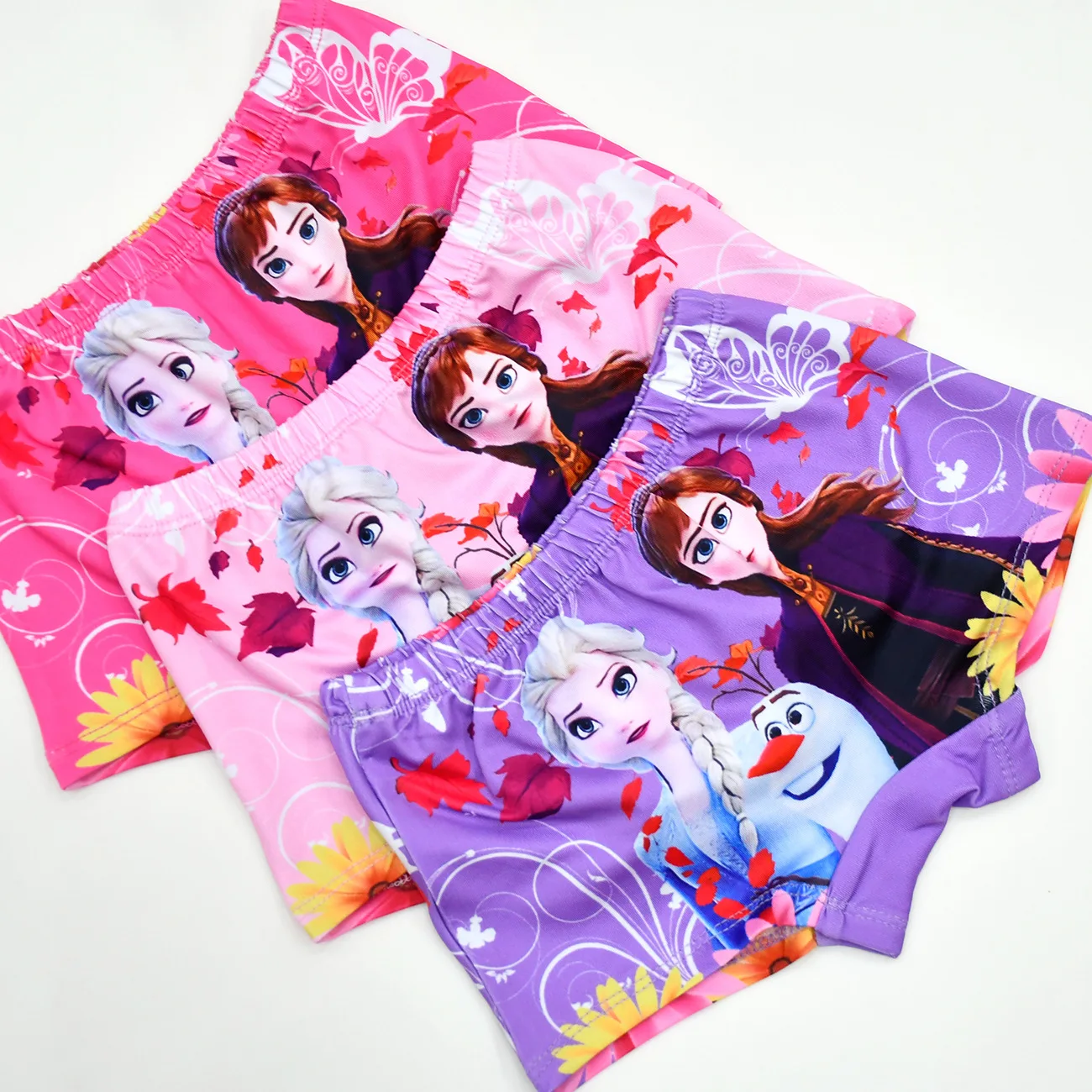 

3Pcs Frozen Elsa Princess Girls Children's Panties Cartoon Printing Summer Soft Modal Pink Cute Breathable Kids Boxer Underwear