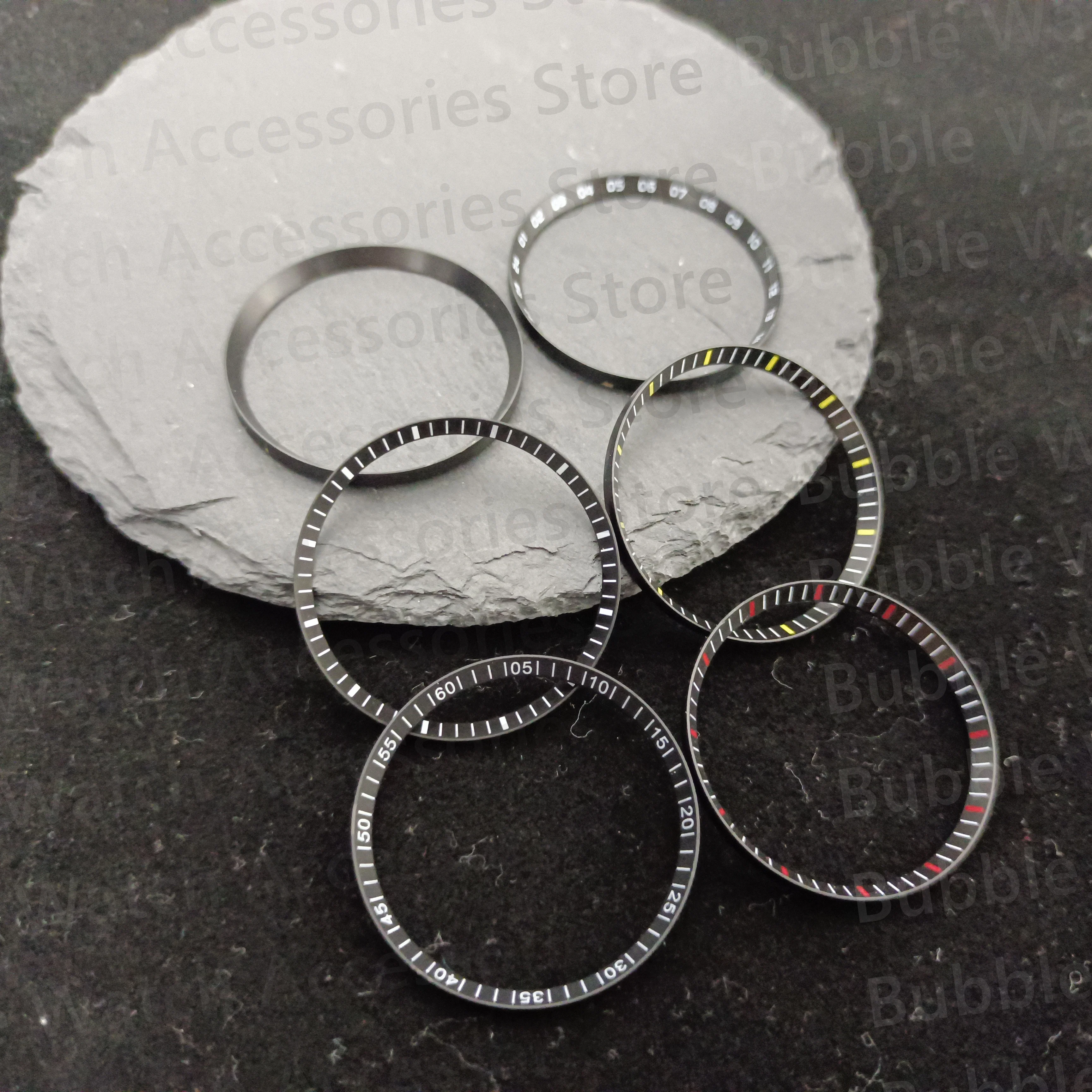 On Sale Mod 30.5mm Black Blue GMT Chapter Ring Metal Watch Ring Fit For SKX007 SKX009 SRPD NH35 NH36 Movement Men's Diving Watch