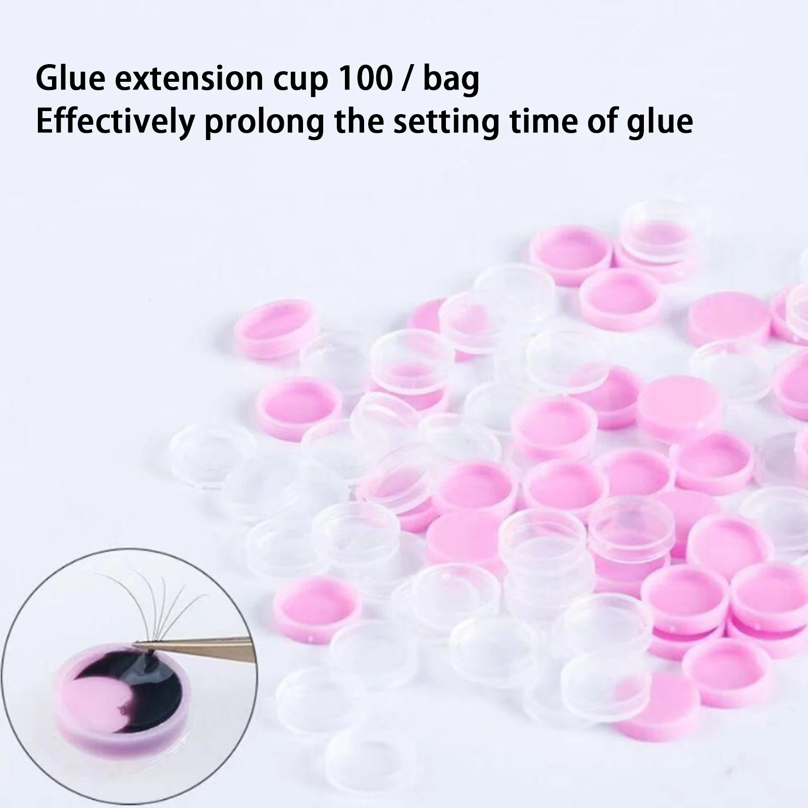 Подставка для клея ресниц розовая чашка задержки в форме капли красивый