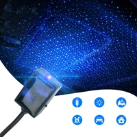 car interior usb roof atmosphere starrry lamp sky led projector star night light blue car accessories
