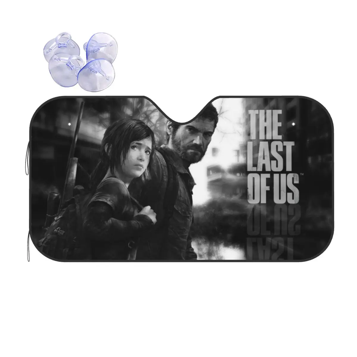 

The Last Of Us Horror Movie Sunshade Windscreen Joel Ellie Cover Front Block Window 70x130cm Sunshade Visor UV Protector