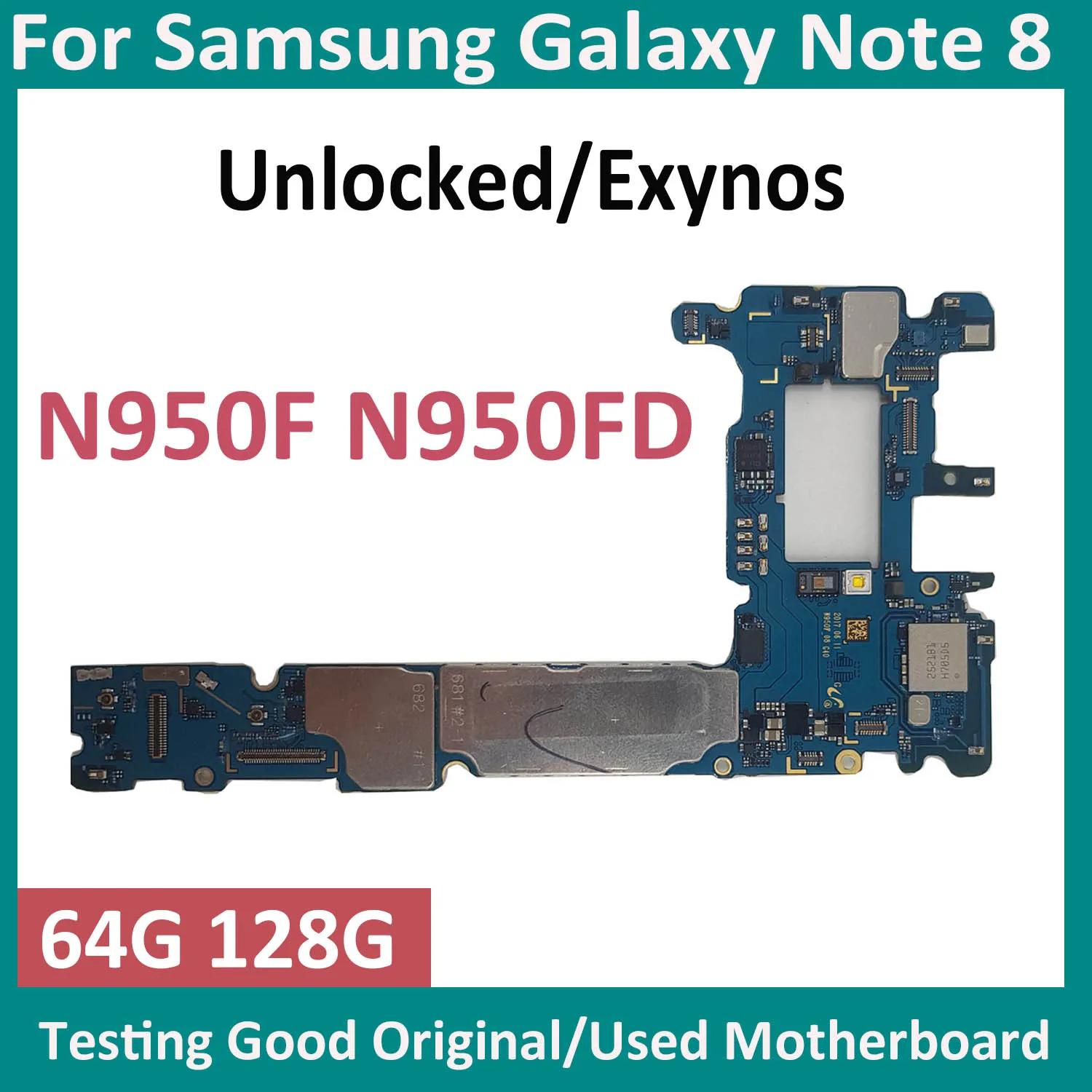 Оригинальная материнская плата для Samsung Galaxy Note 9 N960F N960U учетной записи 8 N950F N950U 64 Гб