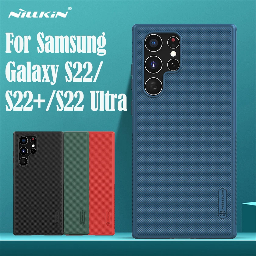 

For Samsung Galaxy S22 /S22 Ultra Case Nillkin Frosted Shield TPU Edge Protective Back Cover For Samsung S22+ Plus Phone Shell