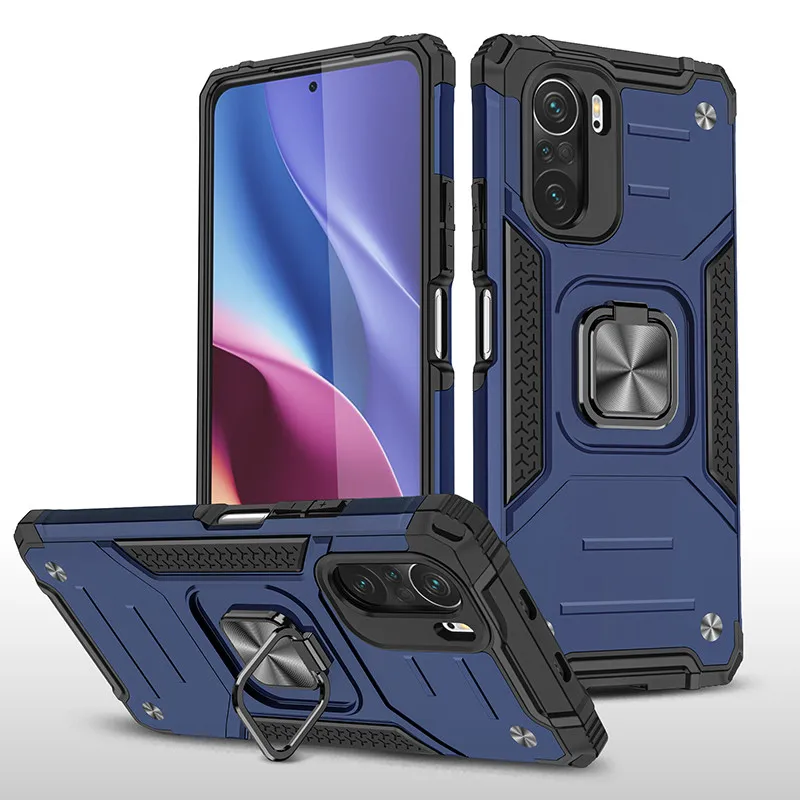 

Shockproof Armor Magnetic Metal Cover For XiaoMi RedMi K40 Pro 9A 9C Note 9S 10S 11S Mi 12 POCO X3 NFC M3 M4 X4 Ring Phone Case