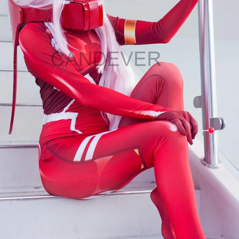 Костюм для косплея Zero Two 002 солидный во Фране хайсозавр принцесса Хэллоуин Черный