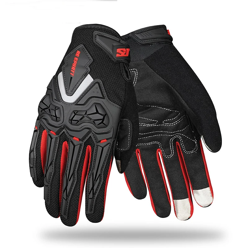 

Motorcycle touch screen gloves breathable full finger hard shell anti-fall anti-skid protection riding off-road vehicle gloves
