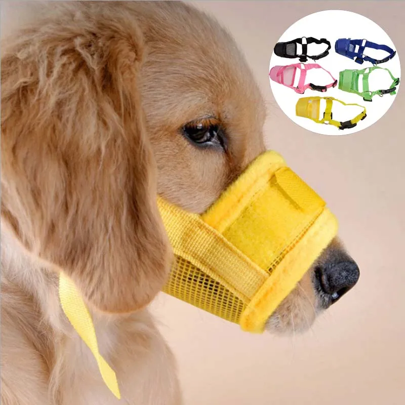

Pet Dog Mouth Muzzle Mask Anti Bark Biting Chew Dogs Muzzles Training Respirator for Dogs Adjustable Breathable Pets Dog Muzzle