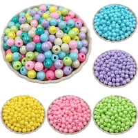 6mm 100pcs acrylic beads handcraft making beads for for jewelry making diy bracelets necklace smooth surface