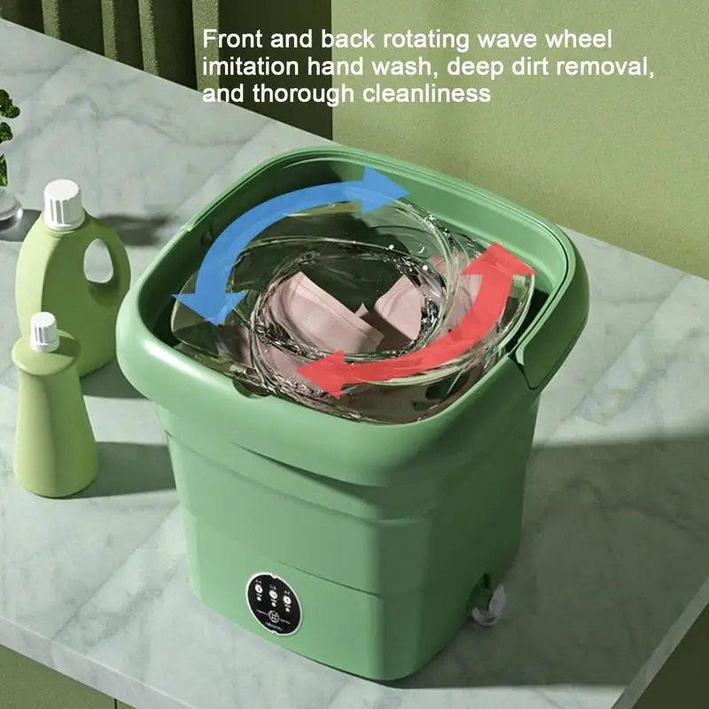 Мини стиральная машина с таймером Складная шайба сенсорным экраном адаптером