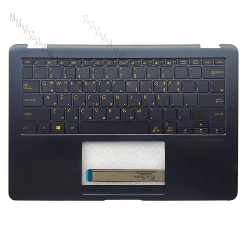 Фото Клавиатура и верхняя часть корпуса (пальмрест) для ноутбуков ASUS UX370 UX370UA U370 Q325U, серый/синий цвет №2