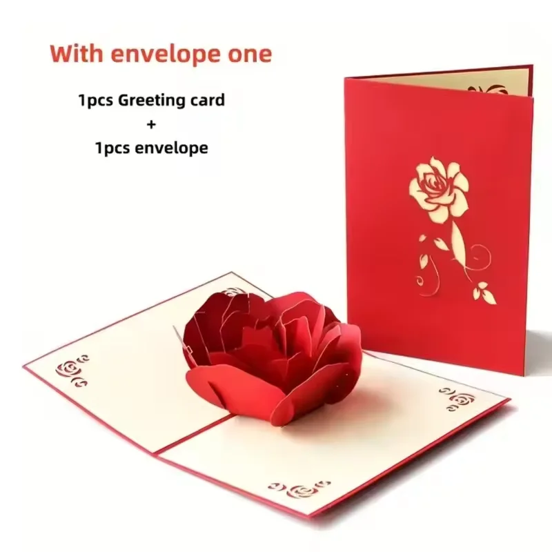 

3D открытка с розами