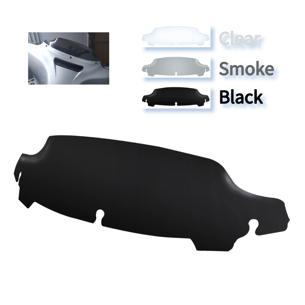 

Motorcycle Windscreen Wind Deflector Wave Windshield For Harley Electra Street Tri Glide Ultra Limited CVO FLHX FLHT 14+ US