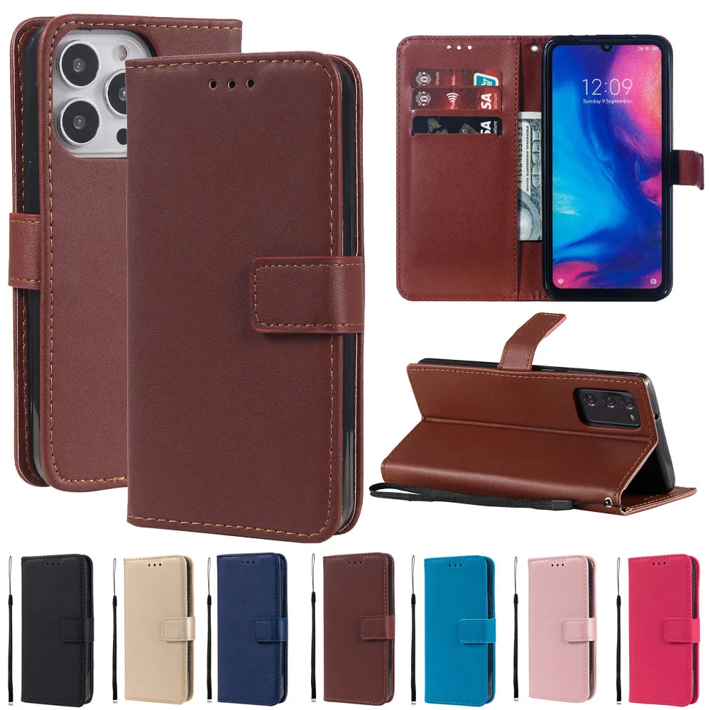 Wallet Flip Leather Case For Redmi Note 6 6A 7 7A 8 8A 9 9A 9C 9T 8T 10 10S 11 11S Pro Book Card Soft Phone Back Cover Fundas
