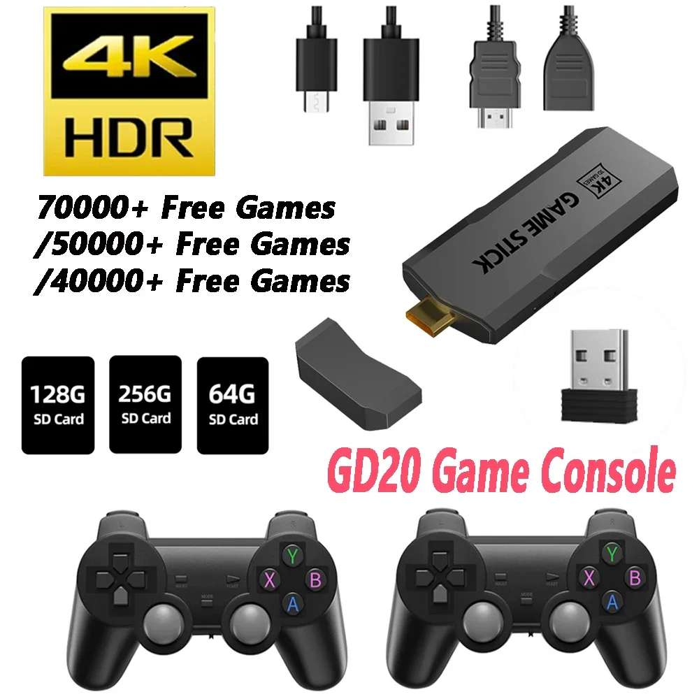 Игровая консоль GD20 2 4 ГГц 905 м Emuelec 3 70000 +