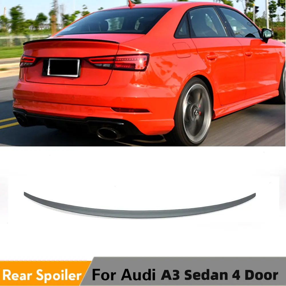 Задний спойлер багажника крыло для Audi A3 Sedan 4-дверный 2014-2016 серый задний из