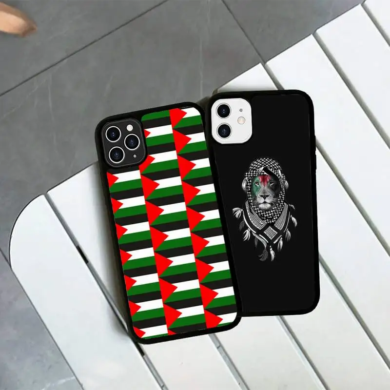 

Palestine Flag Phone Case Silicone PC+TPU Case for iPhone 11 12 13 Pro Max 8 7 6 Plus X SE XR Hard Fundas