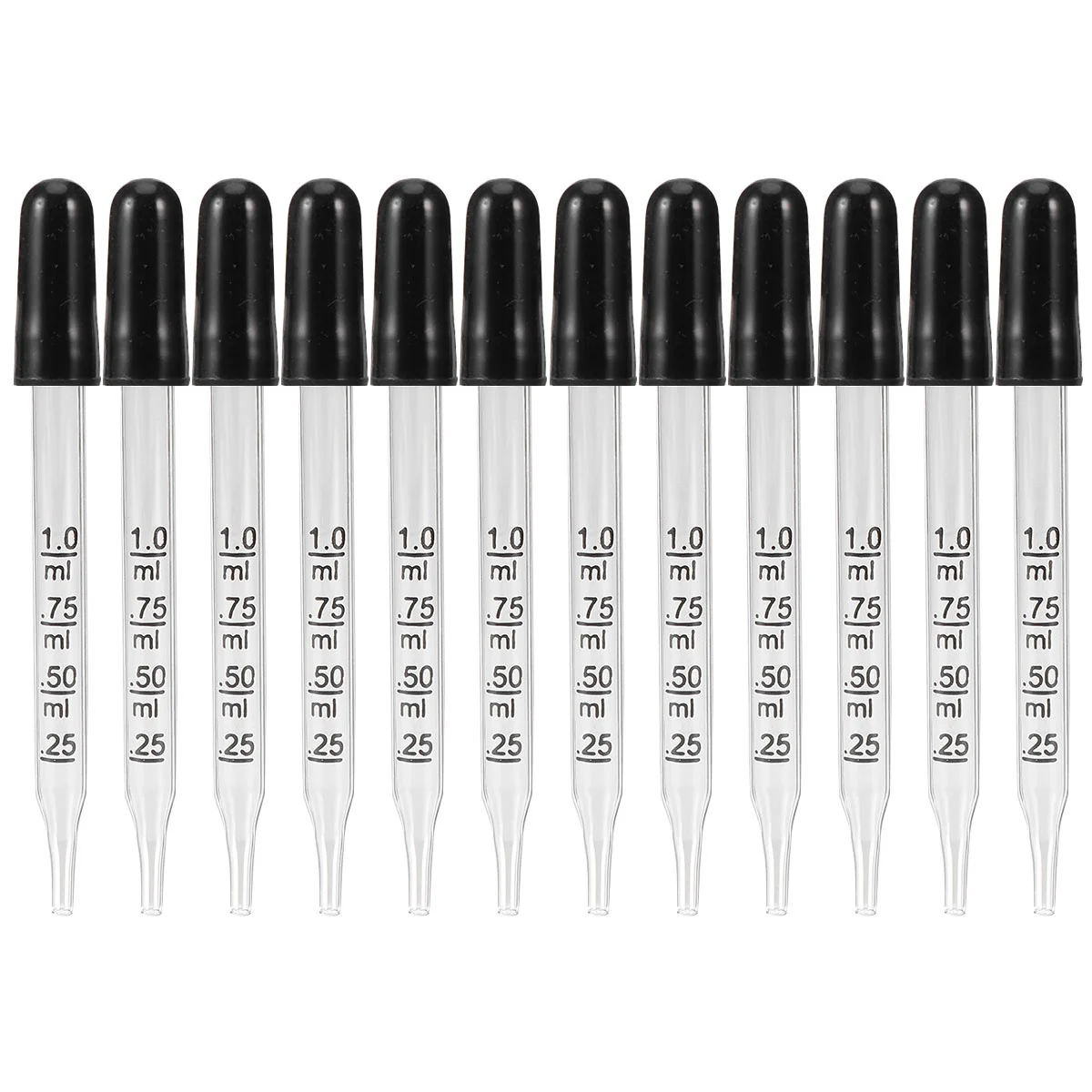 

12pcs Curved Head Glass Dropper Glass Pipette Dropper Pipet with Scale Line Accessories School Supplies for School