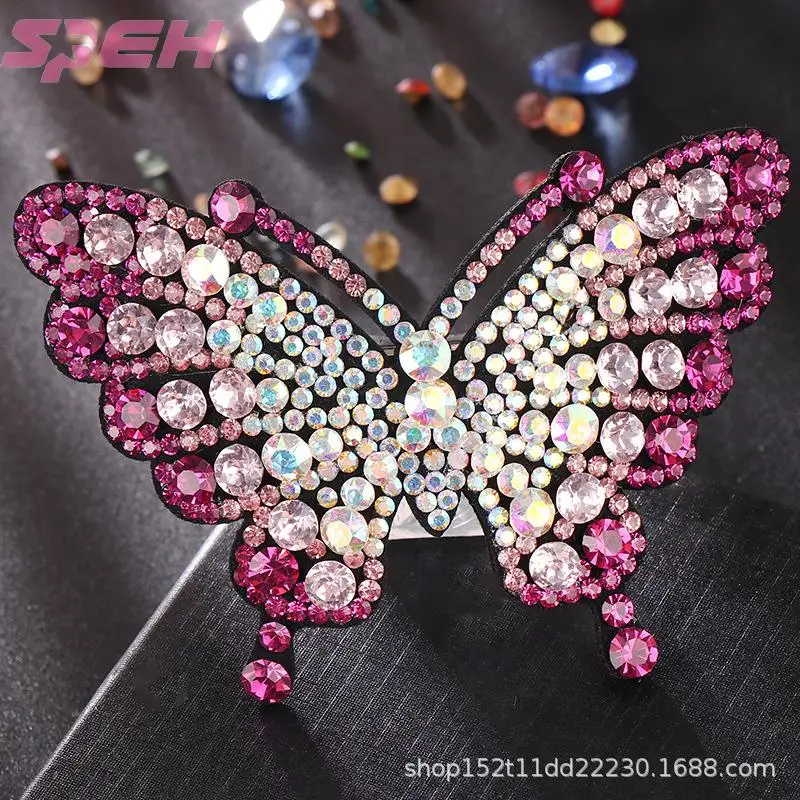 

Женская заколка для волос в форме бабочки, с горизонтальным зажимом