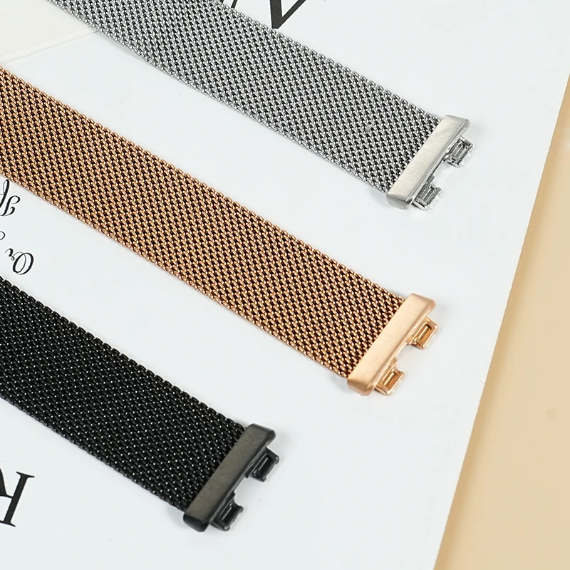 Фото Металлический ремешок для Huawei Band 8 9 10, сменный браслет, миланская магнитная петля, ремешок для часов, ремешок для браслета из нержавеющей стали №4