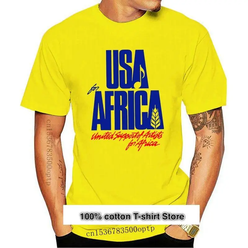 

Camiseta de Estados Unidos para África, camisa blanca de talla S-3Xl, de aniversario de We Are The World, nueva, 032564
