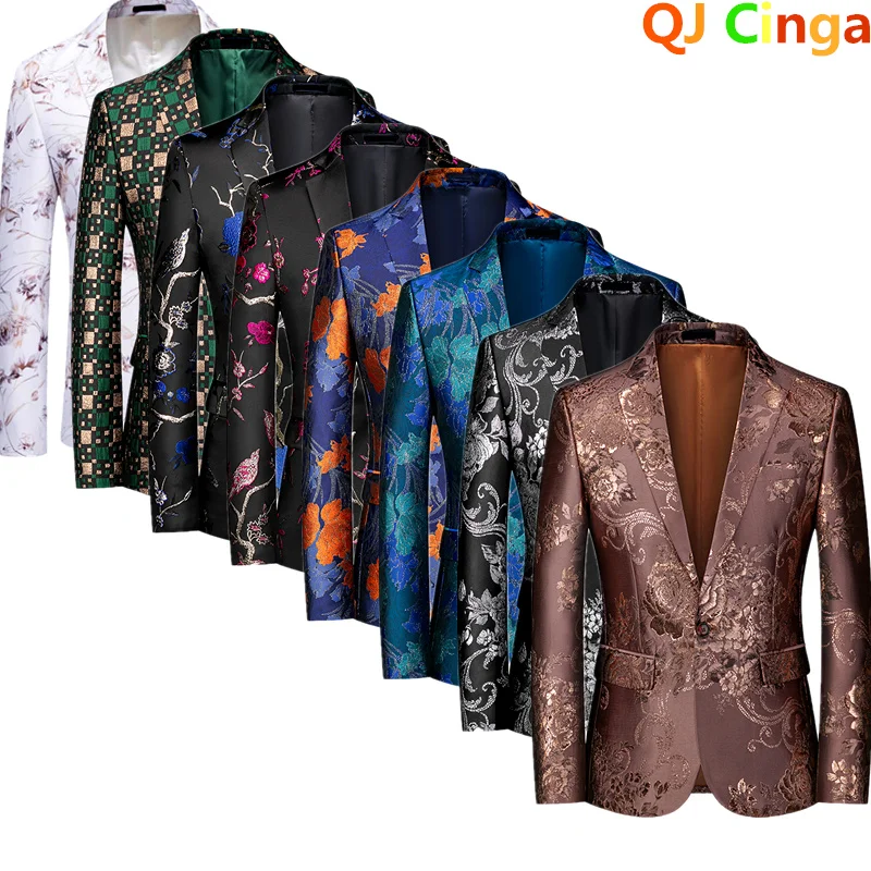

Veste de Costume de luxe pour hommes, manteau de robe d'affaires de mariage, à la mode, Blazer Slim QJ CINGA, nouveau Costume