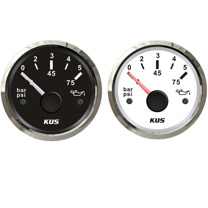 Манометры масла KUS для автомобилей 52 мм 0-5 бар измерители давления 10–184 Ом сигнал