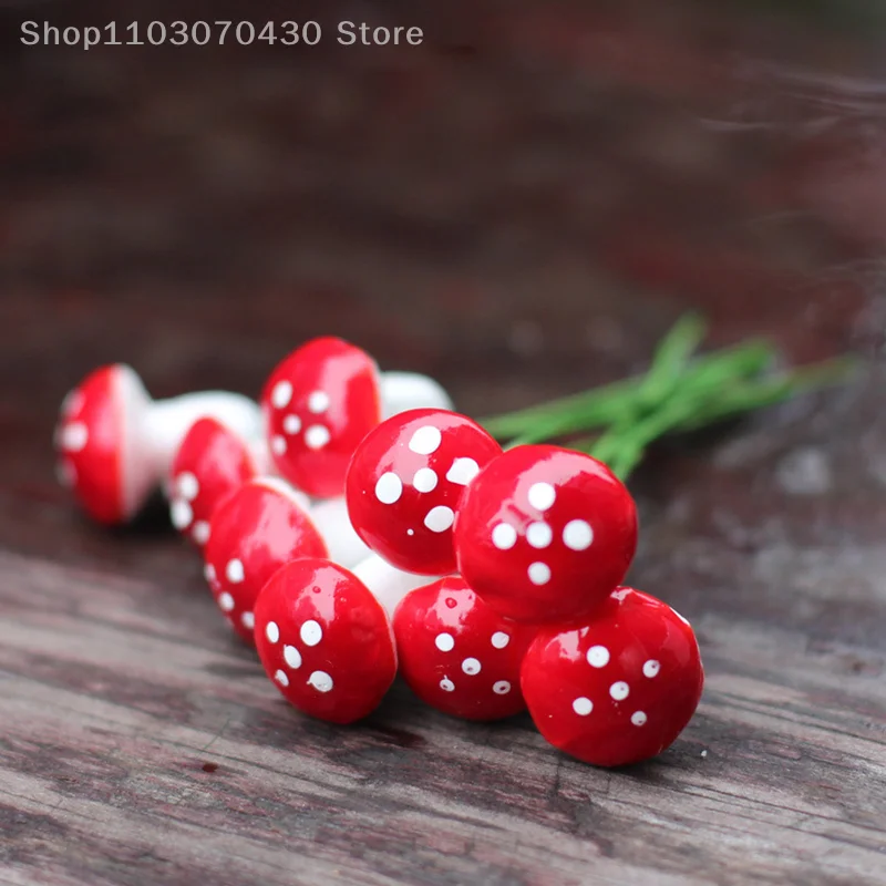 

20 шт., декоративные грибы из смолы