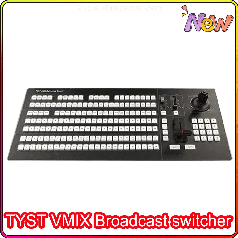 

TYST VMIX Broadcast switcher Panel 4M/E Advanced Panel Wipe, Real Time Live Slow Motion Playback Systems Keyboard New