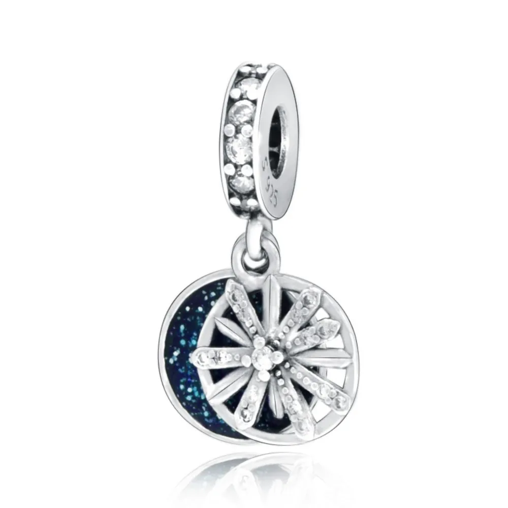 

Mybeboa ослепительные пожелания фейерверк Подвеска Шарм 925 Твердые серебряные бусины подходят для оригинального браслета Pandora женские улучшен...