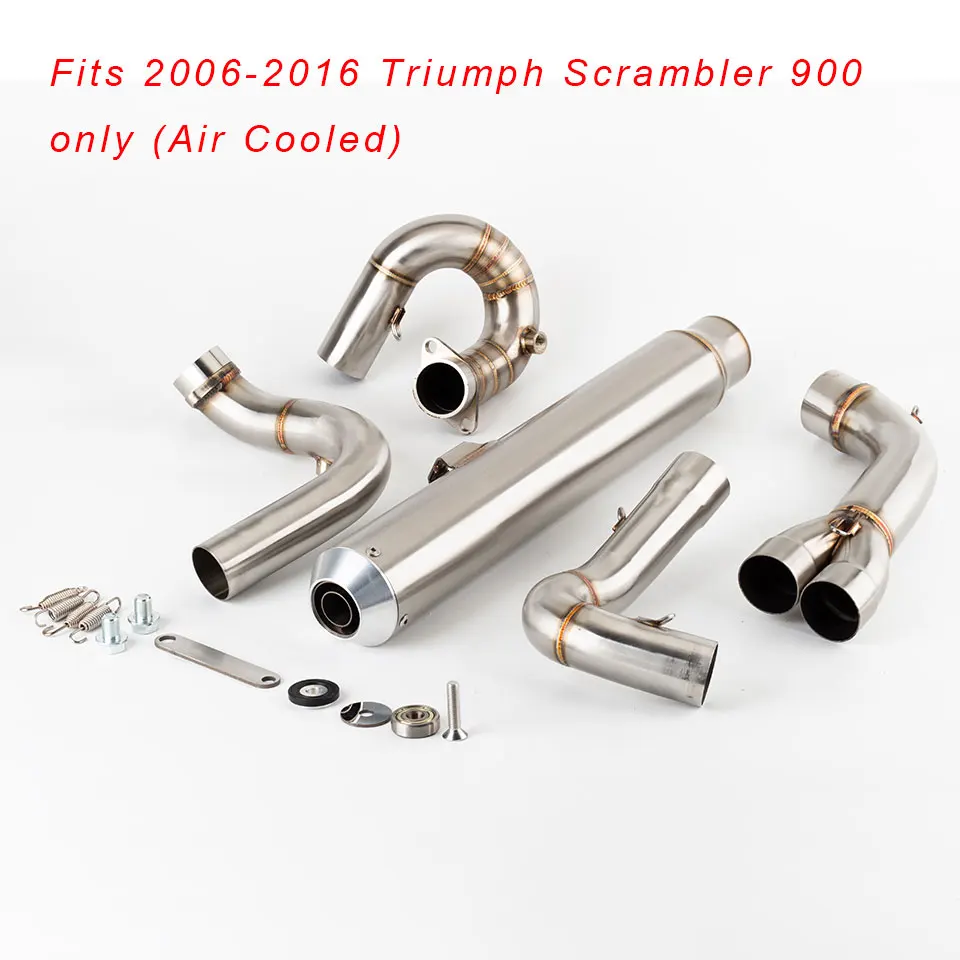 

Полная выхлопная система мотоцикла только для Triumph Scrambler 900 (воздушное охлаждение) 2006-2016 глушитель Scrambler 900