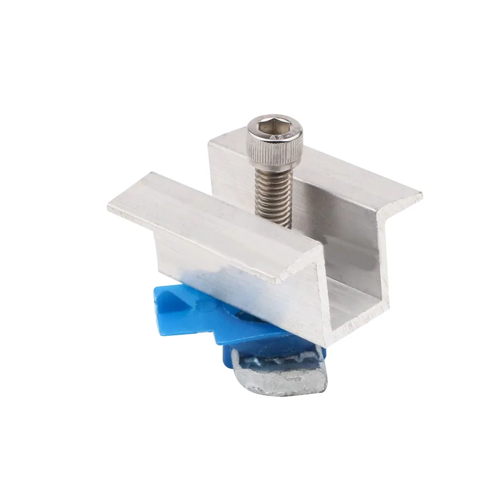 

Panel Clips Solar Panel Clamp Boat Houses RVs Replacement Solar Power Accessories 10 Pcs 2 Sizes Aluminum Alloy