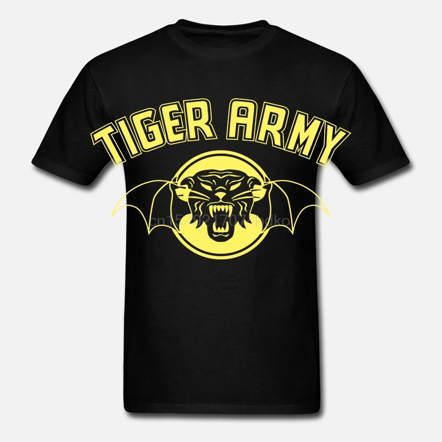 Мужская модная футболка Тигровая армейская музыка из регионов Beyond Punk Rock футболки