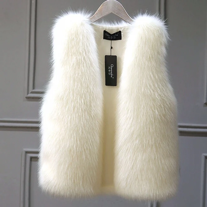 

Autumn and Winter 2022 New Imitation Fox Fur Grass Vest Women's Middle Long Coat Imitation Fur Fur Vest Shoulder White
