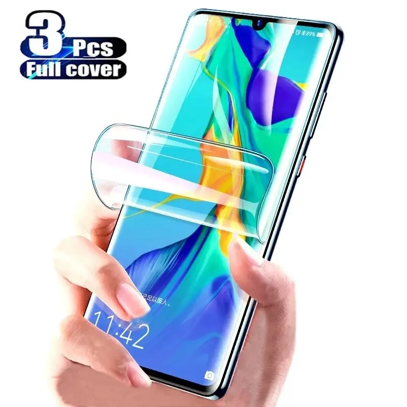 

3PCS Full Cover Hydrogel Film For Huawei P50 Pro Screen Protector For Huawei P10 P20 P30 P40 Pro Lite P Smart Z Soft Film