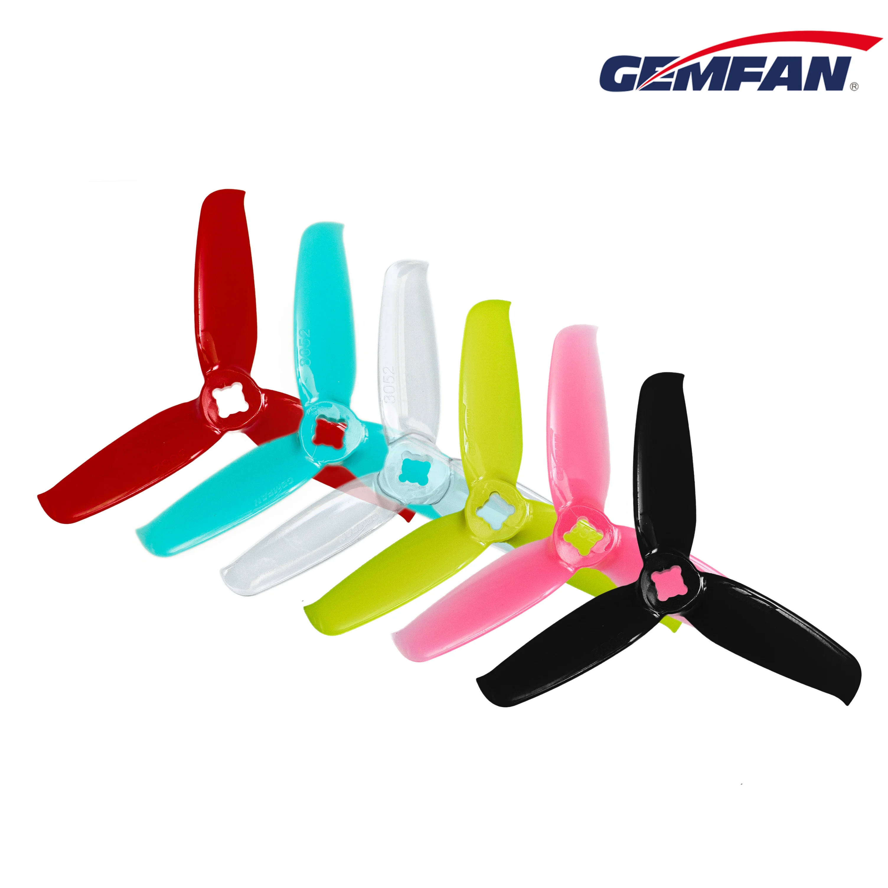 

12Pairs(12CW+12CCW) Gemfan Flash 3052 3X5.2X3 3-Blade PC Propeller M5 T-Mount 1.5mm for FPV Freestyle 3inch Drones DIY Parts