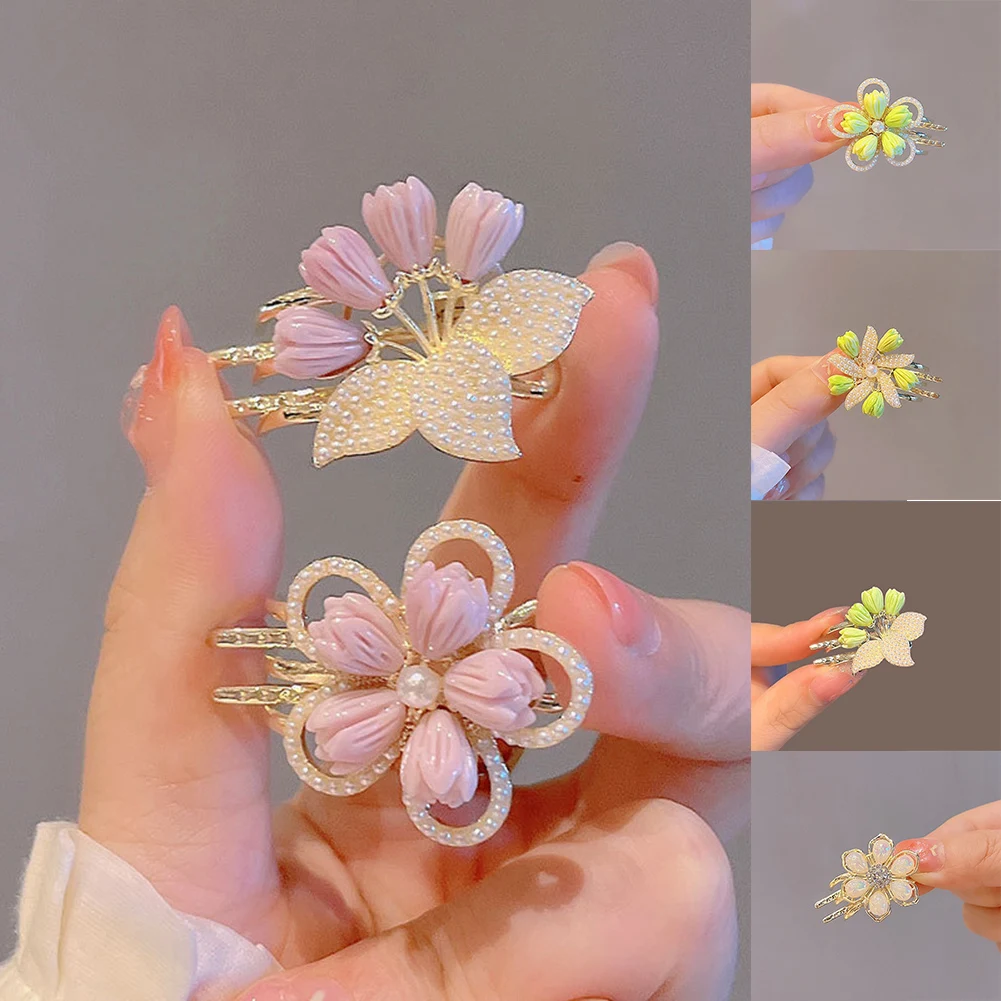 

1 PC Hair Claw Hair Accessories Geometric Gripper Duckbill Clip Makeup Hair Styling Barrettes Pearl Small Grab Clip Side Clip