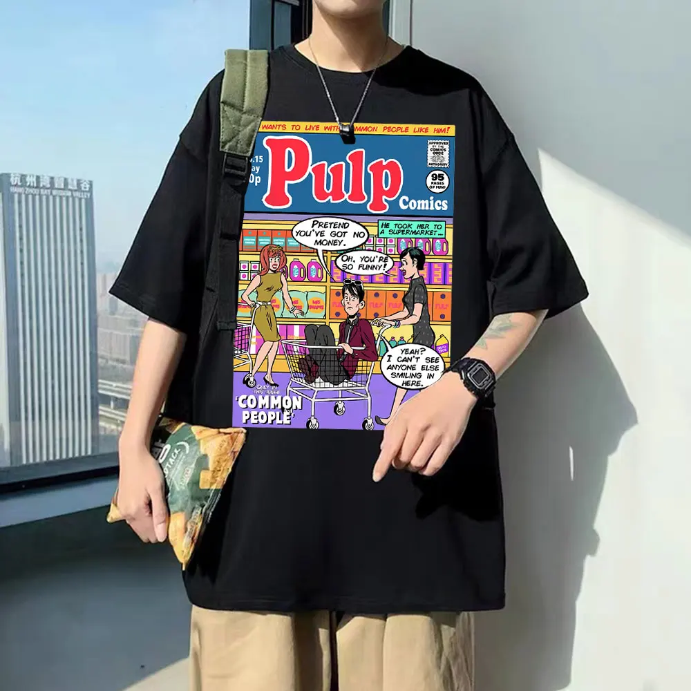 

Supermarket People Tshirt Streetwear Unisex Anime Cartoon Style T Shirt Short Sleeve Men Women Fashion Loose Vintage Hip Hop Tee