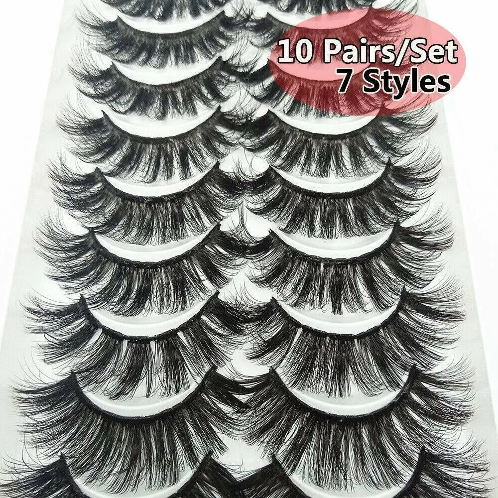 

Woman Multilayered Effect Eye Makeup Tools Wispies Fluffy Full Volume Thick 3D Mink Hair False Eyelashes Lash Extension