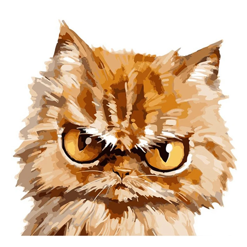 

Новый подарок для милых детей DIY Цифровая картина для детей уникальный подарок для украшения дома 40x50 см желтый кот