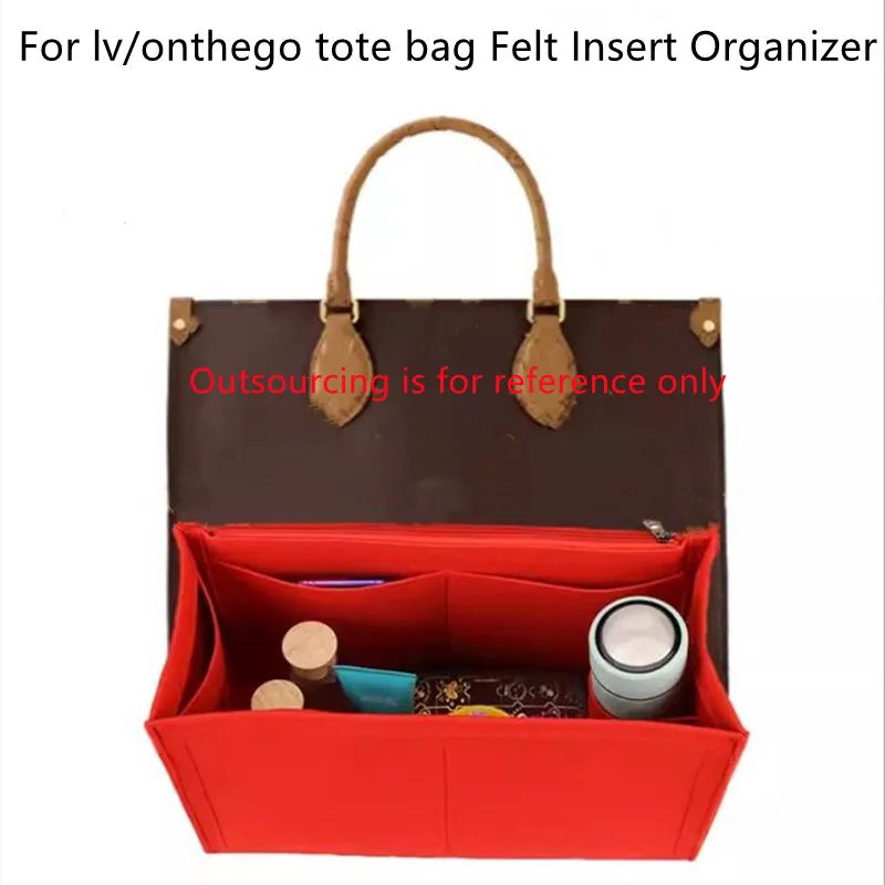 

Fits ONTHEGO Tote Premium Felt Insert Bag Organizer Cosmetic Bag Handbag shaper Organizer Travel Inner Purse