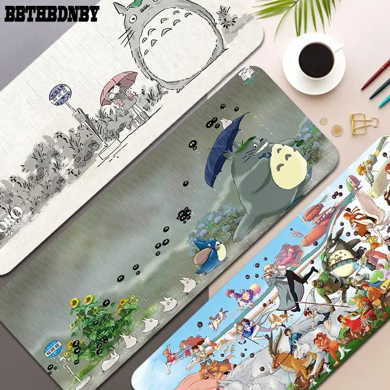 

Totoro Anime 80x30cm XL Lockedge Cartoon Anime Gaming Mouse Pad Keyboard Mouse Mats Desk Mat Accessories for PC Gamer Mousemat
