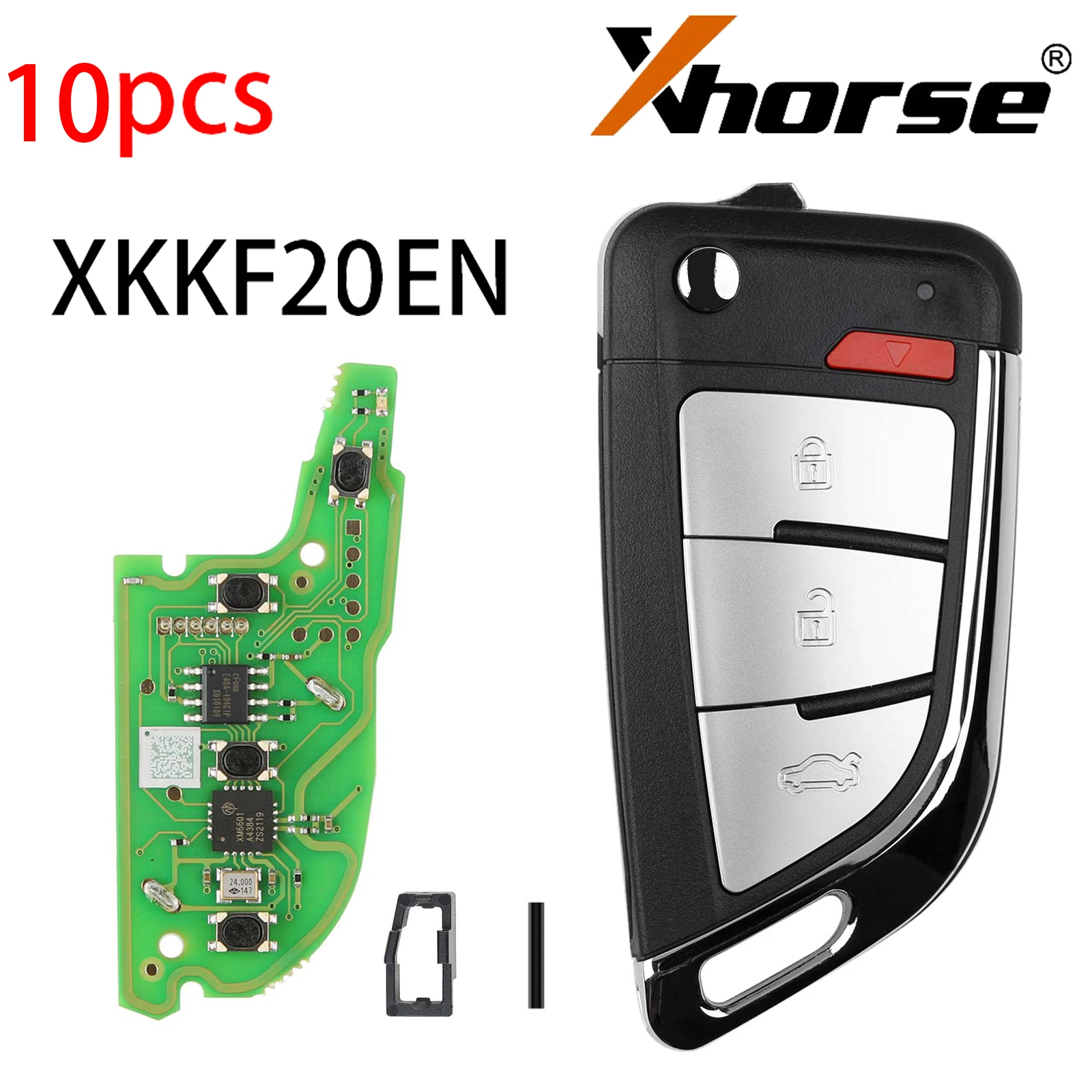 

10pcs/Lot Xhorse XKKF20EN Wire Remote Key Memoeial Knife Style 3 Buttons for VVDI/VVDI2 Key Tool 10pcs/Lot