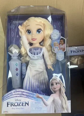 Disney «Холодное сердце II», принцесса Эльза, кто может попеть, модель куклы, настольное украшение, детские игрушки, подарок на день рождения для девочки, 33 см