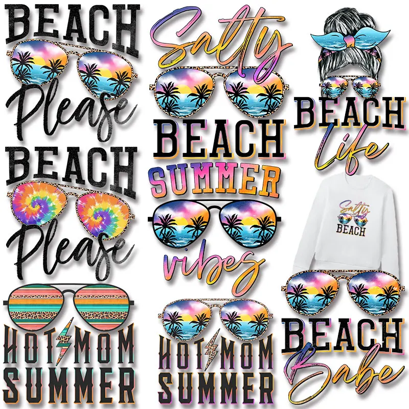 Солнечный пляж морская красота искусственная кожа для одежды теплопередача ПВХ